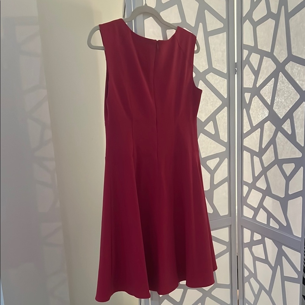 Marc New York Red Sheath Midi Dress Sleeveless Scoop Neck